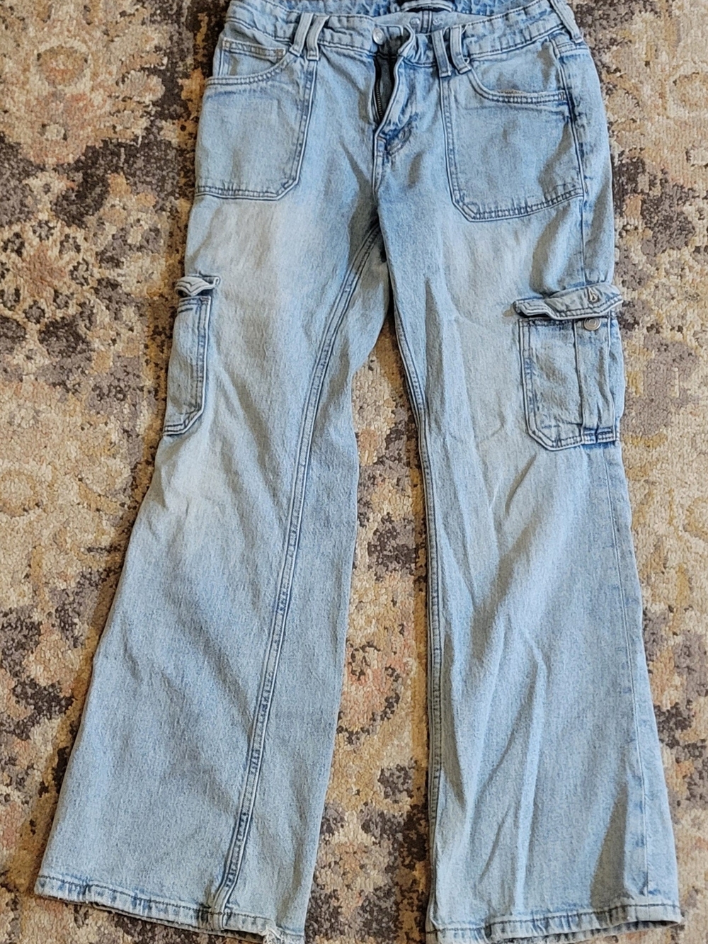 Aeropostale Light Wash Cargo Pocket Jeans